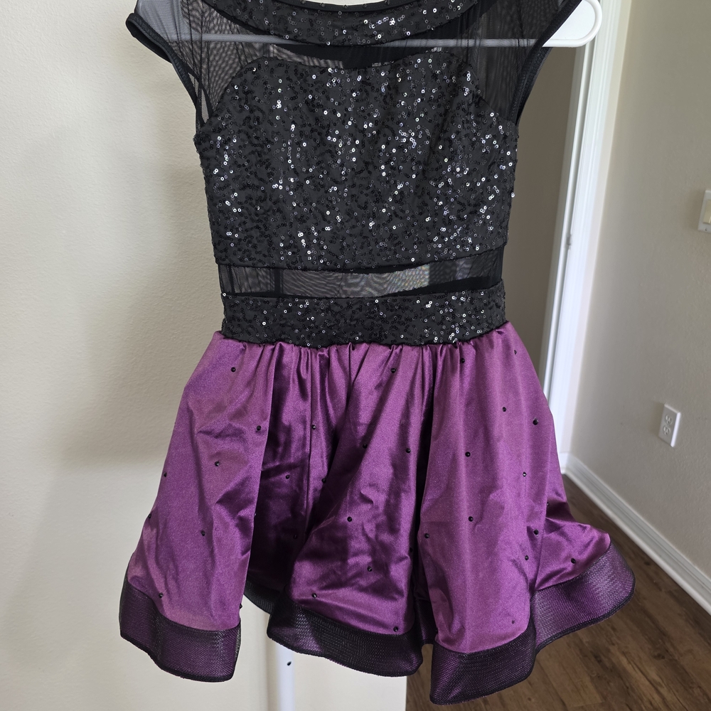 Weissman Black and Purple Kids Dance Costume